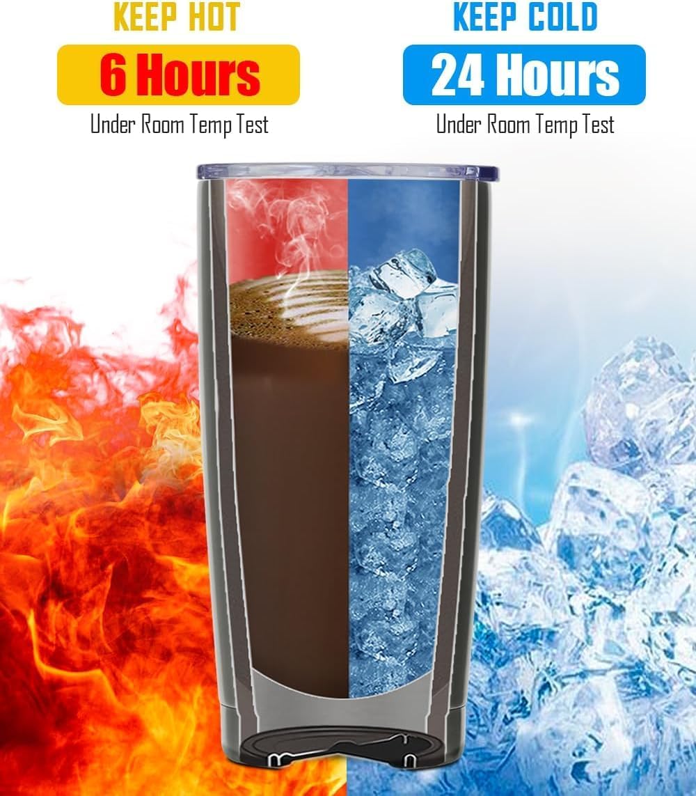 20oz Black Stainless Steel Inspirational Tumbler - Image 2